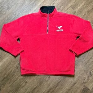Colorado clothing Men's Red Zip-Up fleece Sweater.